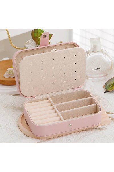 Choice 16x11.5x5cm pink Portable Jewelry Storage Box Travel Organizer Jewelry...