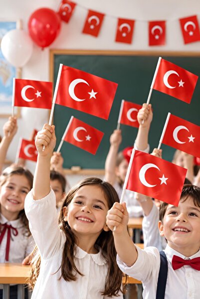 Patladı Gitti 10 Pieces of Paper Turkish Flag with Bars, Slats, Sticks, Moon ...