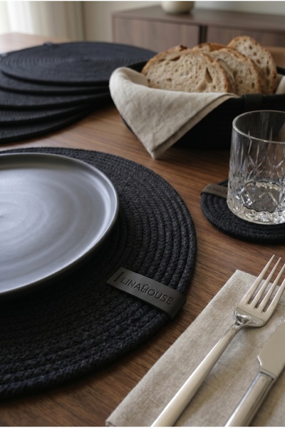 LinaHouse 6-Piece Black Supla Set
