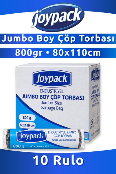 Joypack Индустриална джъмбо ролка торби за боклук, 10 броя, 10 ролки - 800гр ...