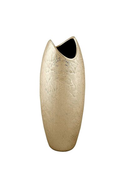 OEM Vaza Decorativa Ceramica Bej Gura Ondulata Crengi 10x25cm - Vaze Ceramice...