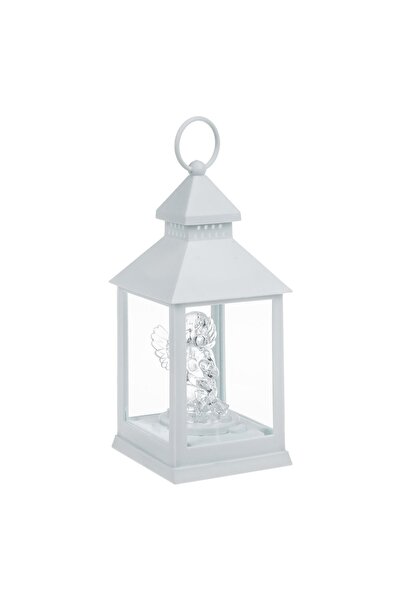 OEM Felinar Alb cu Ingeras & LED 10x10x24cm