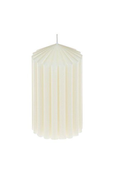 OEM Lumanare Alba cu Model Ø7x13cm - Lumanari Drepte Albe, Decoratiuni Casa
