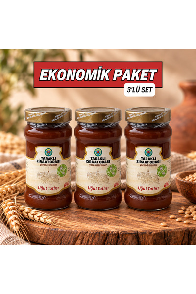 Uğut Tatlısı 340 g x 3 Adet | İlave Şeker İçermez, Buğday Çimi Tatlısı