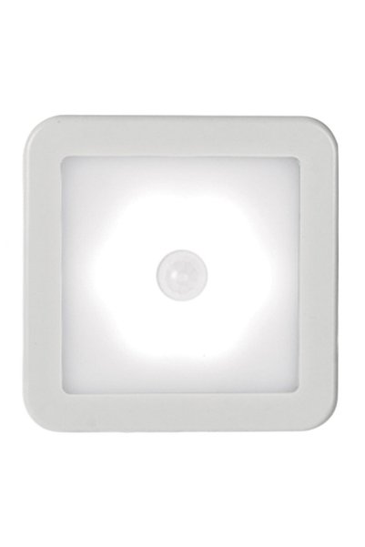 OEM Lampă LED cu senzor, 8x8x1,8 cm, cu bază adezivă, funcționează cu 3 bater...