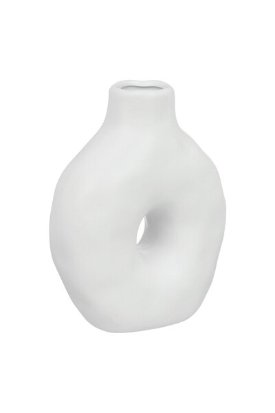 OEM Vaza Decorativa Ceramica Alba Modern 15x7x20cm - Vaze Ceramice Forme, Dec...