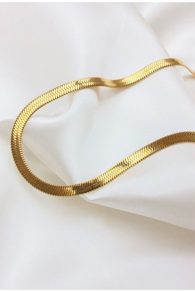 lysiaaccessory Italian Chain Steel Necklace Gold Standard