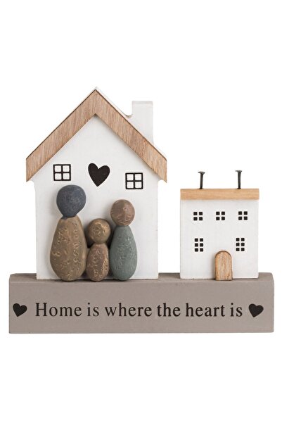 OEM Decoratiune de Masa Familie Casute 15x2x14cm - Decoratiuni, Casa