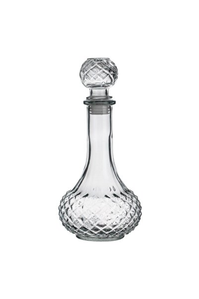 OEM Sticla Transparenta cu Model Reliefat Romburi pentru Lichior 500ml