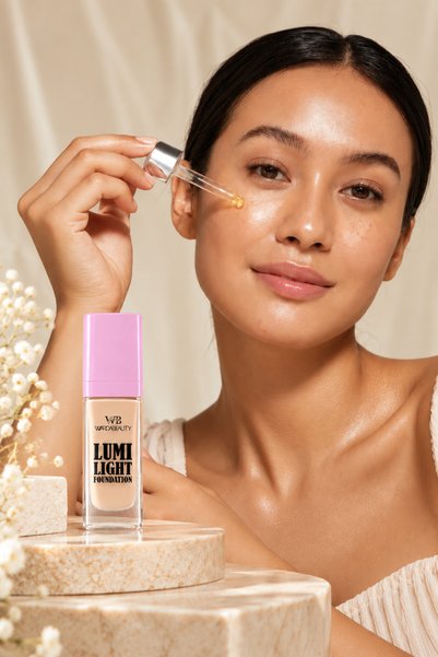 Warda Beauty Lumi Light Liquid Foundation Lightweight Radiant Coverage Natura...