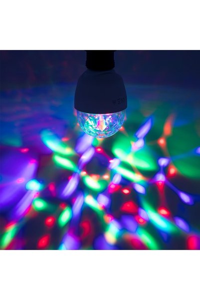 OEM Bec LED de petrecere RGB, 3 W, cu telecomandă, rotație automată 360°