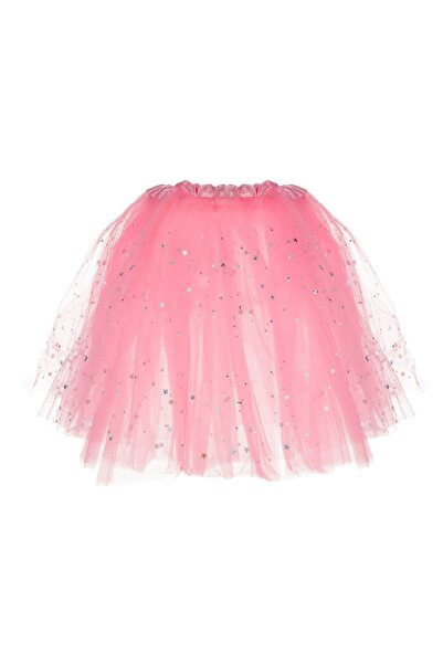 OEM Fusta Tutu Tul Roz cu Stele Holografice Luna & LED Intermitent pentru Copii