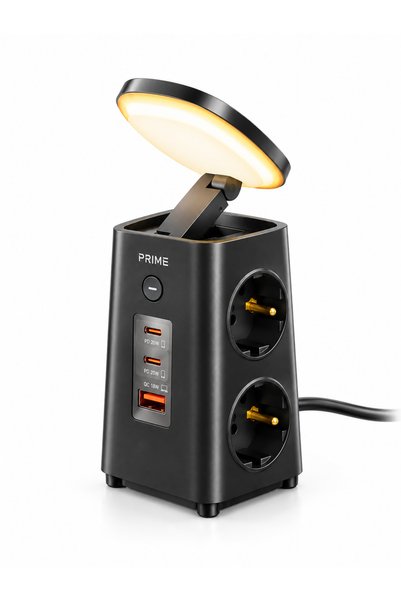 DEANB Akım Korumalı 4'lü Priz 1 USB 2 Type-C Gece Lambalı Masaüstü Hızlı Şarj...