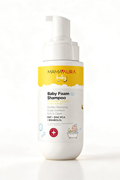 MAMAAURA Ultra Hassas Bebek Vücut ve Saç Köpük Şampuanı - Baby Foam Shampoo 2...