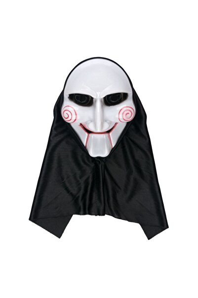 OEM Masca Thriller Alba cu Gluga - Masti Deghizare Halloween, Produse Petrecere