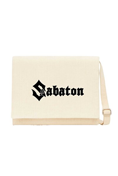 CrowsGate Sabaton Logo Cream Canvas Messenger Bag