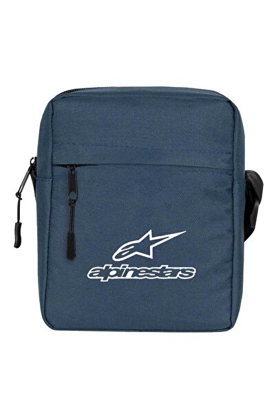 CrowsGate Geantă de umăr cu text cu logo Alpinestars Culoare bleumarin