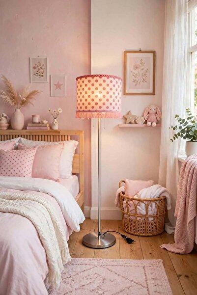 Oxygen Φωτιστικό δαπέδου gisnt pink dots "πον πον " Διαστάσεις 1.70*35*20 E27