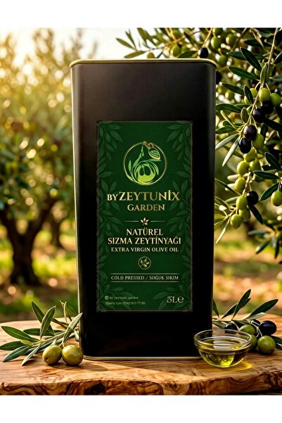 BY ZEYTUNİX GARDEN 5 Litre Soğuk Sıkım Doğal Sızma Zeytinyağı