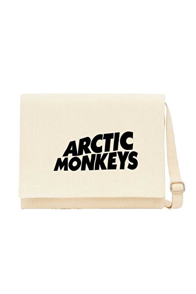 CrowsGate Arctic Monkeys Logo Cream Canvas Messenger Bag