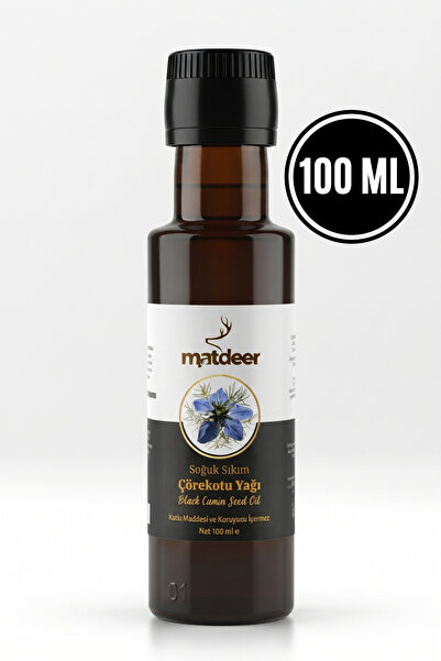 MATDEER 100 ml Çörek Otu Yağı Soğuk Sıkım - %100 Saf ve Doğal
