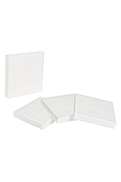 OEM Set Panza Pictura Canvas Patrat Alb 10X10cm - 4buc - Produse Scoala