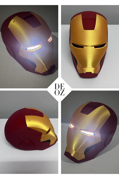 DEOZ3D Iron Man Helmet - Marvel Esinli Kask - Dekoratif Koleksiyon ve Cosplay...
