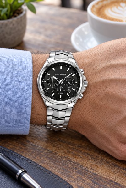 Chaperone Ch197M Men's Wristwatch with Steel Strap