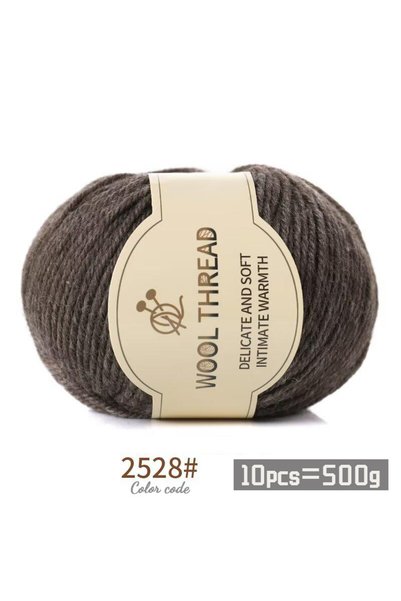 Choice 2528 Linen Color 500g 290 Medium Coarse Combed Alpaca Wool Yarn, Autum...