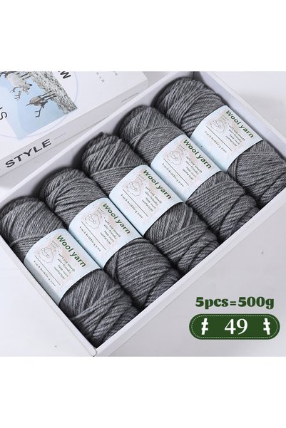 Choice 49 500g Gradient-Dyed Rainbow Alpaca Wool Yarn, Thick Hand-Knitting Ma...