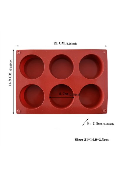 choice2 6 holes cylindrical Circular Cake Shaped Handmade Soap Silicone Mold ...