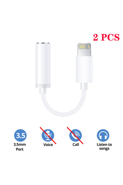 Choice قطعتان فقط من محول سماعة الرأس للموسيقى والإضاءة لهاتف IPhone 11 12 13...