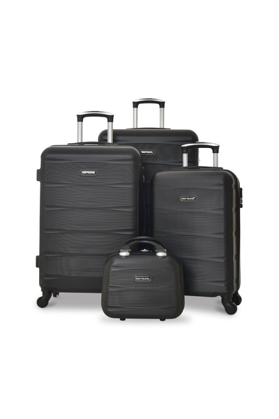 New Travel 4 Wheels Set of 4 Trolley Bags, Hard Case ABS, 360º Wheeling Carry...