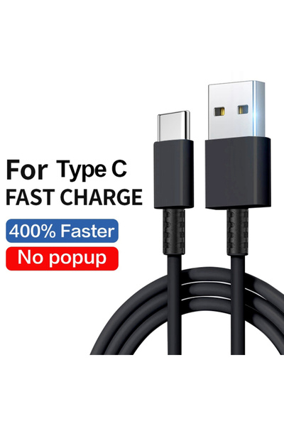 Choice 1.2m Black TYPE C Cable 1.2M 2M Fast Charger Data Line For Samsung Gal...