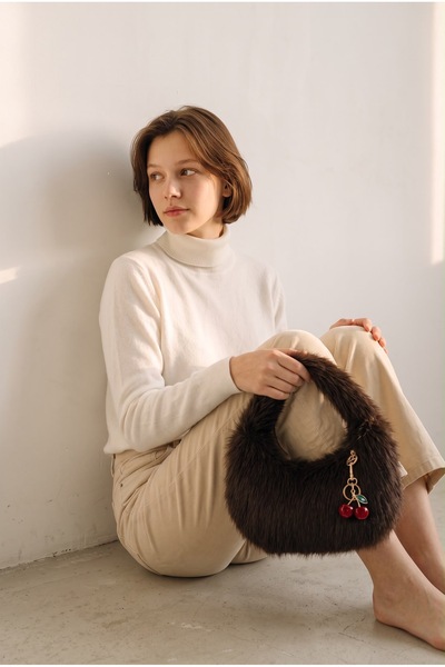 İKRA ÇANTA Plush Bag with Cherry Charm Gift