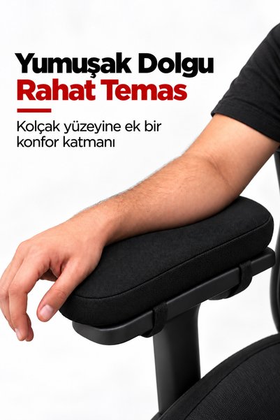 Zio Gaming Kol Destek Pedi 2'li - Oyuncu Koltuğu Ve Ofis Sandalyesi Kolçak Minderi