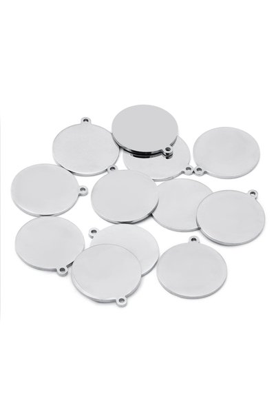 Choice18 30mm Steel 10pcs/lot 6-30mm Stainless Steel Blank Pendants Round Dis...