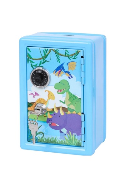 Generic Brand Mini Seif pentru Copii cu Model Dinozauri, Cutie pentru Depozit...