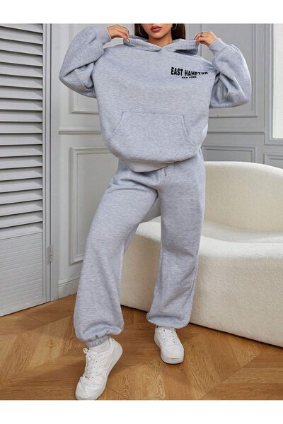 Mythologie 3 Thread East Hampton Sweatshirt Sweatpants Jogger - Gray Printed ...