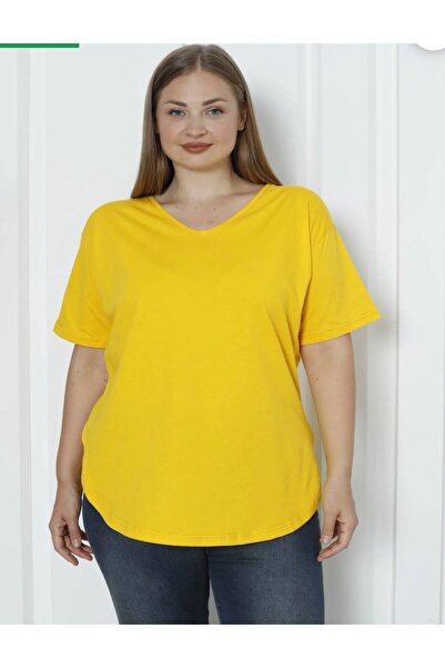 Trendbade Butik Large Size Women's V-Neck T-shirt