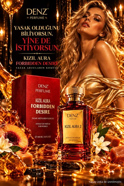 Denz Perfume KIZIL AURA 2 FORBİDDEN DESİRE AFRO ETKİLİ KADIN PARFÜM AMBER MİS...