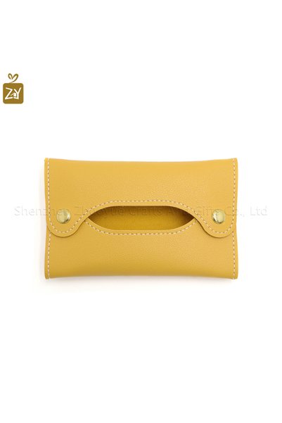 Choice3 YELLOW Mini Japanese style pu leather tissue bag tissue box living ro...