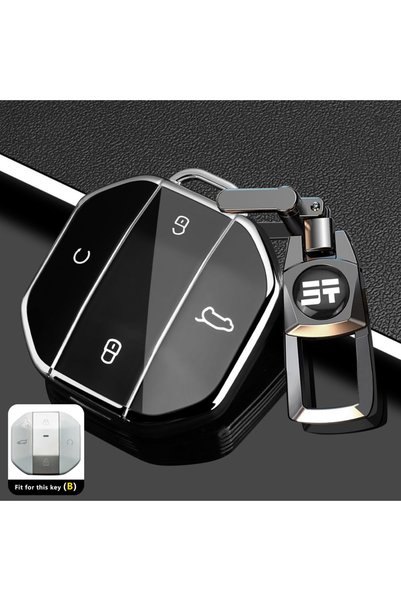 Choice18 جراب مفتاح سيارة أسود من مادة TPU لطراز Jetour Freedom Style 1، متوا...