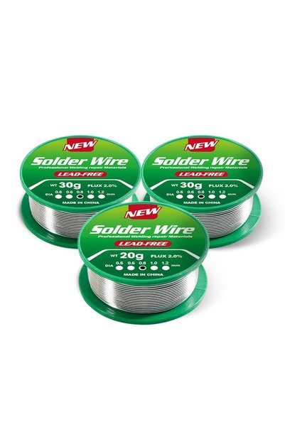 Choice5 0.8mm 20g 20g/30g Low Melting Point Lead-Free Solder Wire Coil Sn99.3...