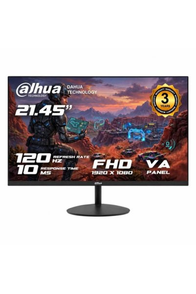 DAHUA شاشة 21.45 بوصة VA Full HD 1080p 120 هرتز بدون حواف مع HDMI، VGA، ضمان ...