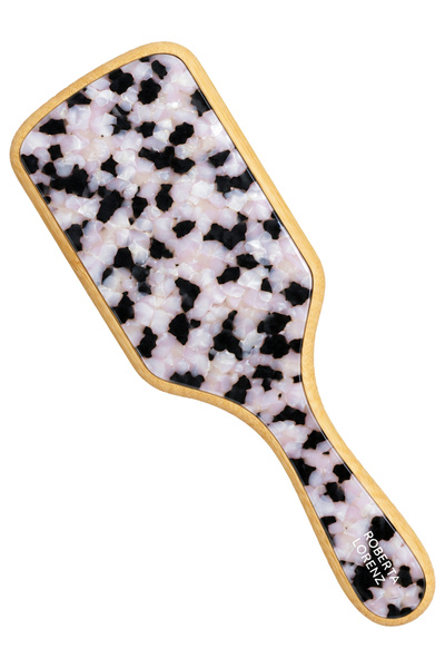 Roberta Lorenz Leopar Premium Acetate Bamboo Hair Brush and Comb 25 cm – Ergo...