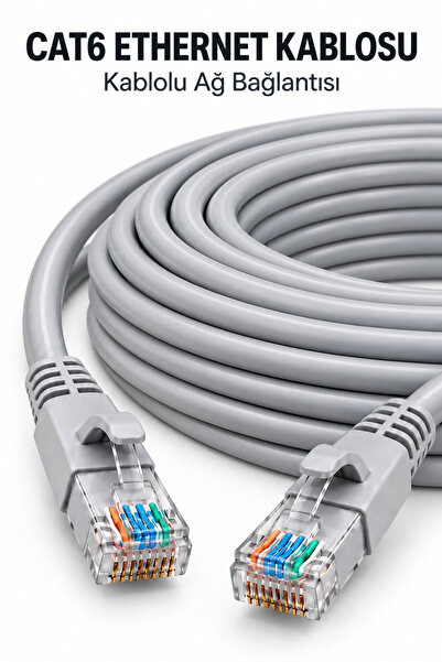 torn Cat6 Ethernet Cable 50 Meters Rj45 Lan Internet Modem Router Computer Cable