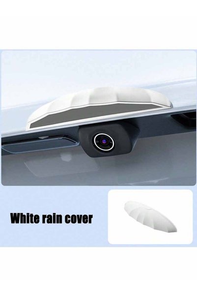 Choice WHITE Car Rear Camera Rain Cover - Thickened & Widened Silicone, Non-D...