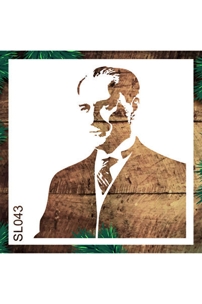Stencil tasarım Stencil Tasarım Sl043 Atatürk- Dekoratif Duvar, Fayans Ve Eşy...