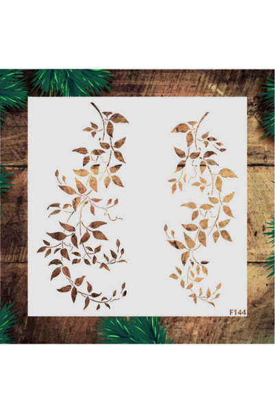 Stencil tasarım Stencil Tasarım F144 Sarmaşık - Dekoratif Duvar Ve Eşya Boyam...